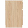 Escritorio madera contrachapada color roble Sonoma 140x50x77 cm
