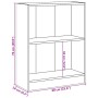 Estantería madera de ingeniería negro 60x24x76 cm