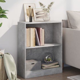 Estantería madera de ingeniería gris hormigón 60x24x76 cm