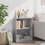 Estantería madera de ingeniería gris hormigón 60x24x76 cm