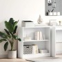 Estantería de madera contrachapada blanco 80x24x75 cm