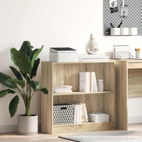Estantería de madera contrachapada color roble 80x24x75 cm
