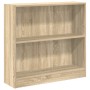 Estantería de madera contrachapada color roble 80x24x75 cm