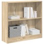 Estantería de madera contrachapada color roble 80x24x75 cm