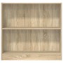 Estantería de madera contrachapada color roble 80x24x75 cm