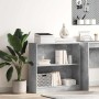 Estantería de madera contrachapada gris hormigón 80x24x75 cm
