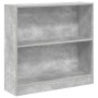 Estantería de madera contrachapada gris hormigón 80x24x75 cm
