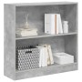 Estantería de madera contrachapada gris hormigón 80x24x75 cm