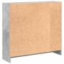 Estantería de madera contrachapada gris hormigón 80x24x75 cm