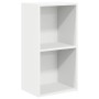 Estantería 2 niveles madera contrachapada blanco 40x30x76,5 cm