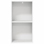 Estantería 2 niveles madera contrachapada blanco 40x30x76,5 cm