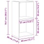 Estantería 2 niveles madera contrachapada blanco 40x30x76,5 cm