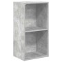 Estantería 2 niveles contrachapada gris hormigón 40x30x76,5cm