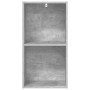 Estantería 2 niveles contrachapada gris hormigón 40x30x76,5cm