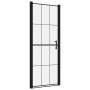 Schwarze Duschtür aus gehärtetem Glas, 81 x 195 cm von vidaXL, Duschtüren - Ref: Foro24-148887, Preis: 200,55 €, Rabatt: %