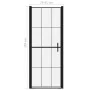 Puerta de ducha de vidrio templado negro 81x195 cm de vidaXL, Puertas de ducha - Ref: Foro24-148887, Precio: 191,48 €, Descue...
