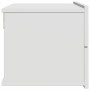 Mesita de noche madera contrachapada blanco 40x30x30 cm