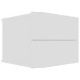 Mesitas de noche 2 uds madera contrachapada blanco 40x30x30 cm