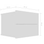 Mesitas de noche 2 uds madera contrachapada blanco 40x30x30 cm