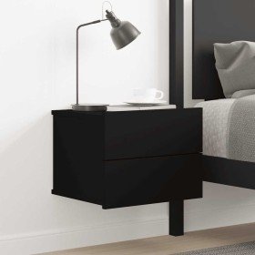 Mesita de noche madera contrachapada negro 40x30x30 cm Mesita de noche madera contrachapada negro 40x30x30 cm