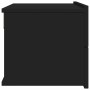 Mesita de noche madera contrachapada negro 40x30x30 cm