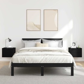 Mesitas de noche 2 uds madera contrachapada negro 40x30x30 cm Mesitas de noche 2 uds madera contrachapada negro 40x30x30 cm