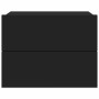 Mesitas de noche 2 uds madera contrachapada negro 40x30x30 cm