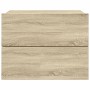 Mesita de noche madera contrachapada color roble 40x30x30 cm