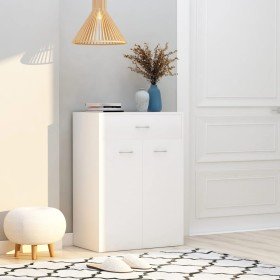 Mueble zapatero de madera contrachapada blanco 60x35x84 cm Mueble zapatero de madera contrachapada blanco 60x35x84 cm