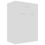 Mueble zapatero de madera contrachapada blanco 60x35x84 cm