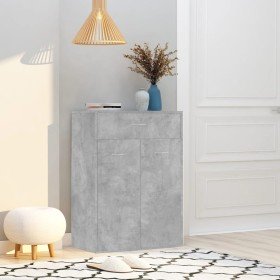 Mueble zapatero de contrachapada gris hormigón 60x35x84 cm Mueble zapatero de contrachapada gris hormigón 60x35x84 cm