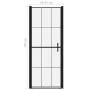 Schwarze Duschtür aus gehärtetem Glas, 91 x 195 cm von vidaXL, Duschtüren - Ref: Foro24-148888, Preis: 210,42 €, Rabatt: %