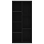 Estantería de madera contrachapada negro 50x25x106 cm