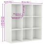 Estantería madera de ingeniería blanco 98x29x97,5 cm