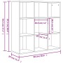 Estantería madera de ingeniería roble Sonoma 98x29x97,5 cm