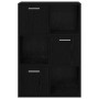 Armario almacenamiento madera contrachapada negra 60x29,5x90 cm