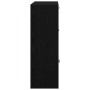 Armario almacenamiento madera contrachapada negra 60x29,5x90 cm