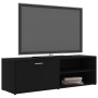 Mueble de TV madera contrachapada negra 120x34x37 cm en Muebles TV | Comprar online en Foro24