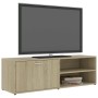 Mueble de TV madera contrachapada color roble 120x34x37 cm en Muebles TV | Comprar online en Foro24