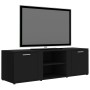 Mueble de TV madera contrachapada negra 120x34x37 cm en Muebles TV | Comprar online en Foro24