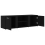 Mueble de TV madera contrachapada negra 120x34x37 cm en Muebles TV | Comprar online en Foro24