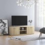 Mueble de TV madera contrachapada color roble 120x34x37 cm