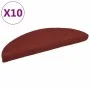 Self-adhesive stair tread mat 10 units 56x17x3 cm red by vidaXL, Stair mats - Ref: Foro24-149683, Price: 25,31 €, Discount: %
