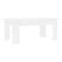 Mesa de centro madera contrachapada blanco 100x60x42 cm