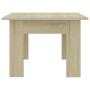 Mesa de centro madera contrachapada color roble 100x60x42 cm