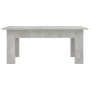 Mesa de centro madera contrachapada gris hormigón 100x60x42 cm
