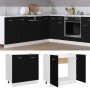 Mueble bajo fregadero "Lyon" negro 80x46x81,5 cm madera de