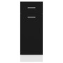 Mueble bajo con cajón "Lyon" negro 30x46x81,5 cm madera de