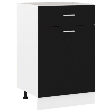Cajón inferior "Lyon" negro, 50 x 46 x 81,5 cm, madera de