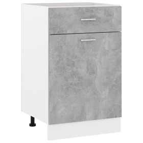 Mueble bajo con cajón "Lyon" de, gris hormigón, 50x46x81,5 cm
